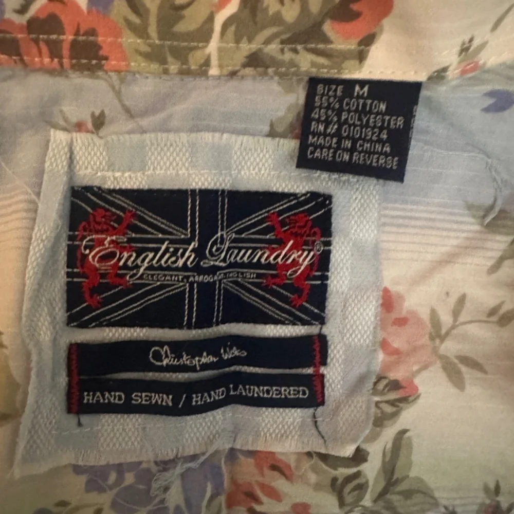 English Laundry Embroidered Contrast Long Sleeve Shirt Medium Gently worn - Picture 8 of 8